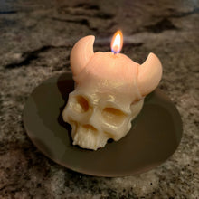 Load image into Gallery viewer, Skull Horn Candle & Wax Melt 2 in one!