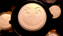 Load image into Gallery viewer, Jack O' Lantern Wax Melt (Candy Cane Peppermint Scent) Soy Wax in a 45g Pot or 20g Skulls. Jack Skellington Nightmare Before Christmas Wax Melt.