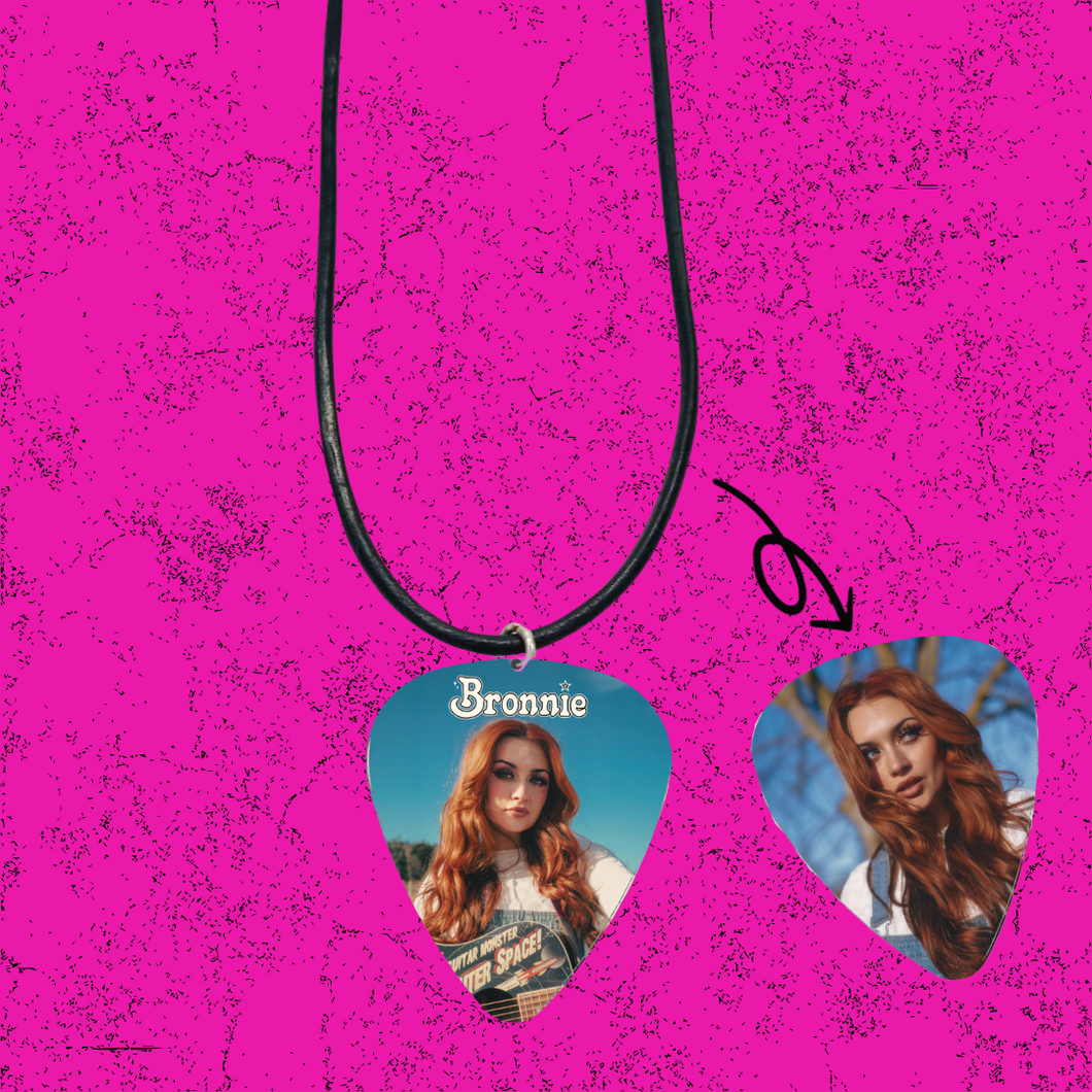 Own Girl Own World Guitar Pick Necklace