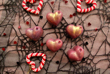 Load image into Gallery viewer, Heart Shaped Box Purple Hearts (Strawberry &amp; Lime or Rhubarb Scent)
