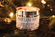 Load image into Gallery viewer, Small Candy Cane Christmas Candle (100g Soy Wax)
