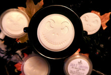 Load image into Gallery viewer, Jack O&#39; Lantern Wax Melt (Candy Cane Peppermint Scent) Soy Wax in a 45g Pot or 20g Skulls. Jack Skellington Nightmare Before Christmas Wax Melt.
